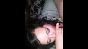 Slobbin on his Cock and a little Titty Fuck my Big Titties