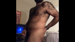 Hairy College Indian Jacking off Uncut Cock
