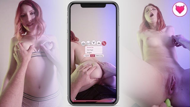 Mobile Porn Game with Redhead Elin Flame