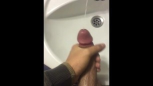 Young Hairy Boy Cum all over the Sink
