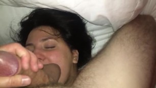 Homemade Couple; Boyfriend Rubs his Cock on my Face