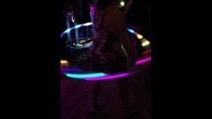 My Female Friend Dancing in Flip Flops with her Holahoop!