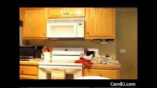 Blonde in the kitchen Webcam CamBJ&period;com